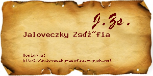 Jaloveczky Zsófia névjegykártya